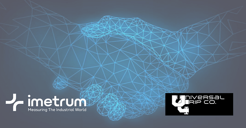 Handshake image with imetrum and Universal Grip Co. logo